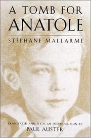 Tapa de Pour un tombeau d'Anatole