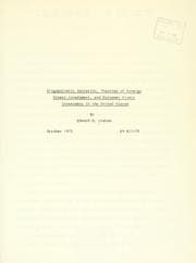 Tapa de Oligopolistic imitation, theories of foreign direct investment, and European direct investment in the United States