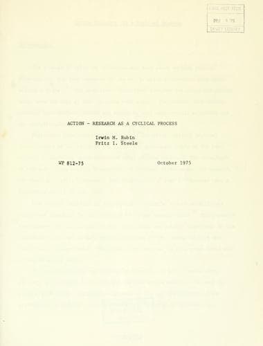 Tapa de Action-research as a cyclical process