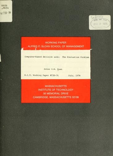 Tapa de Computer-based decision aids