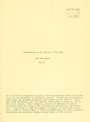 Tapa de Observations on the making of policemen