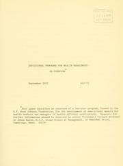 Tapa de Educational programs for health management