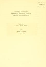 Tapa de Theory of rational option pricing