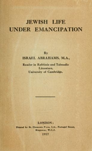 Tapa de Jewish life under emancipation