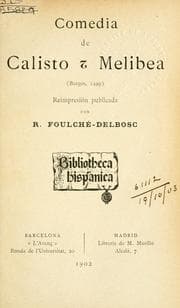 Tapa de Comedia de Calisto y Melibea, Burgos, 1499