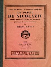 Tapa de Le débat de Nicolazic entre Sainte Anne et le recteur