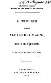 Tapa de Q. Curtii Rufi De gestis Alexandri Magni