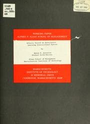 Tapa de Efforts toward an associative learning instructional system