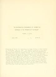 Tapa de The differential performance of information channels in the transfer of technology