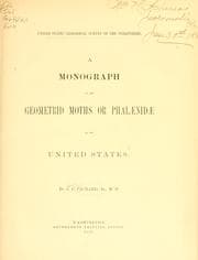 Tapa de A monograph of the geometrid moths or Phalœnidœ of the United States