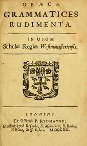 Tapa de Græcæ grammatices rudimenta