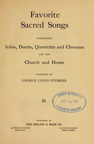 Tapa de Favorite sacred songs