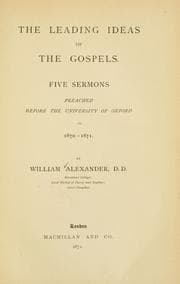 Tapa de The leading ideas of the Gospels