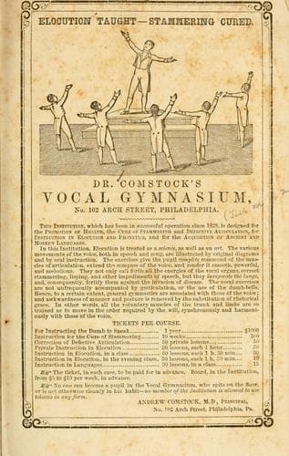 Tapa de Elocution taught, stammering cured