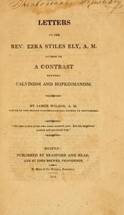 Tapa de Letters to the Rev. Ezra Stiles Ely, A.M., author of A contrast between Calvinism and Hopkinsianism