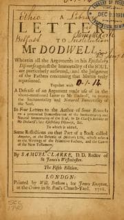 Tapa de A letter to Mr. Dodwell