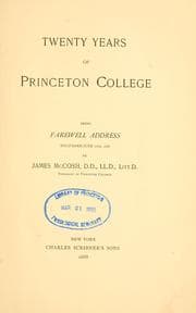 Tapa de Twenty years of Princeton college