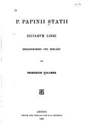Tapa de Silvarvm libri