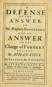 Tapa de A Defense of the answer to Mr. Whiston's suspicions