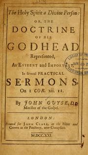 Tapa de The Holy Spirit a divine Person, or, the doctrine of the Godhead represented, as evident and important