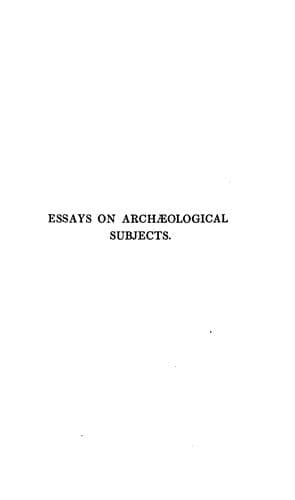 Tapa de Essays on archaeological subjects