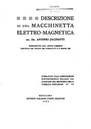 Tapa de Descrizione di una macchinetta elettro-magnetica
