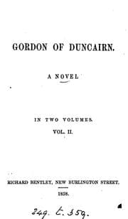 Tapa de Gordon of Duncairn