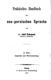 Tapa de Praktisches Handbuch der neu-persischen Sprache