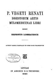 Tapa de P. Vegeti Renati Digestorum artis mulomedicinae libri