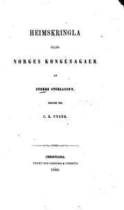 Tapa de Heimskringla eller Norges kongesagaer af Snorre Sturlassøn