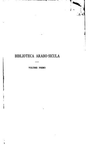 Tapa de Biblioteca arabo-sicula