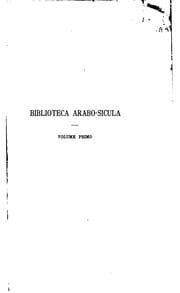 Tapa de Biblioteca arabo-sicula