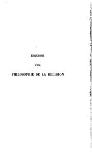 Tapa de Esquisse d'une philosophie de la religion d'après la psychologie et l'histoire