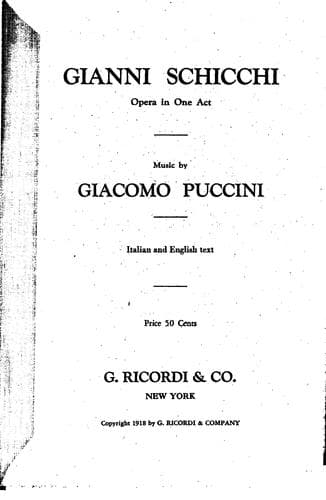 Tapa de Gianni Schicchi