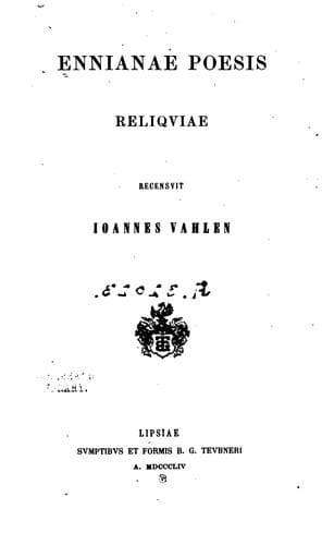 Tapa de Ennianae poesis reliqviae