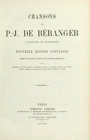 Tapa de Chansons de P.-J. de Béranger, anciennes et posthumes