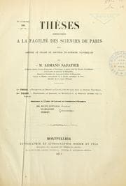 Tapa de Thèses présentées a la Faculté des sciences de Paris pour obtenir le grade de Docteur ès-sciences naturelles
