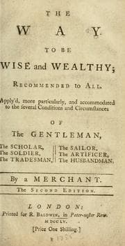 Tapa de The way to be wise and wealthy