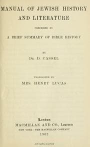 Tapa de Manual of Jewish history and literature