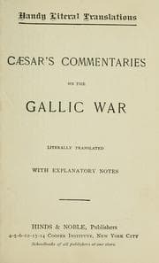 Tapa de Caesar's Commentaries on the Gallic War