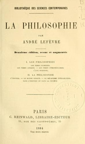 Tapa de La philosophie