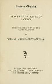Tapa de Thackeray's lighter hours