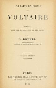 Tapa de Extraits en prose de Voltaire