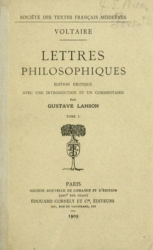Tapa de Lettres philosophiques