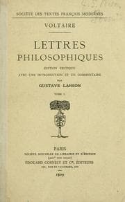 Tapa de Lettres philosophiques