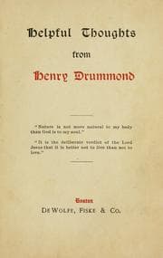 Tapa de Helpful thoughts from Henry Drummond