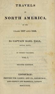 Tapa de Travels in North America, in the years 1827 and 1828