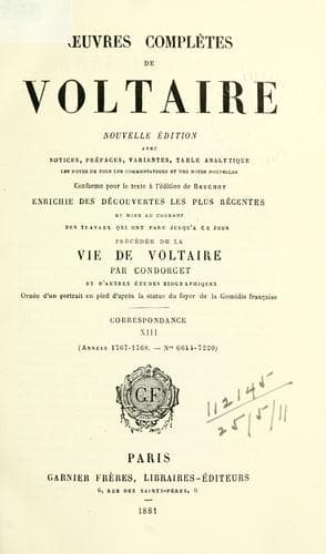 Tapa de Oeuvres complètes de Voltaire