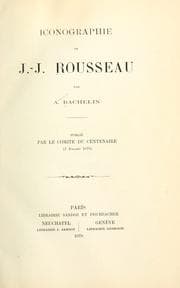 Tapa de Iconographie de J.J. Rousseau