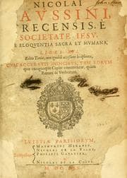 Tapa de Nicolai Caussini Trecensis, è Societate Jesu, De eloquentia sacra et humana